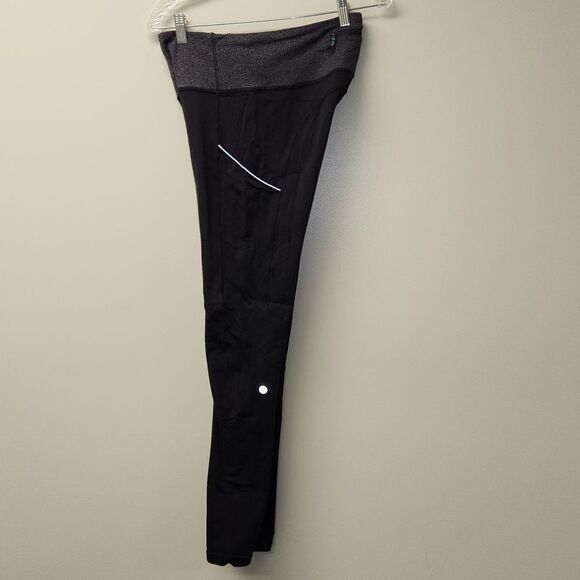 Lululemon Speed 29" Black Reflective Leggings 8. RARE - Picture 1 of 9